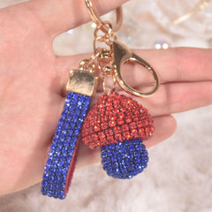 Wholesale Cute Pastoral Mushroom Artificial Crystal Women's Bag Pendant Keychain - ChicMeto