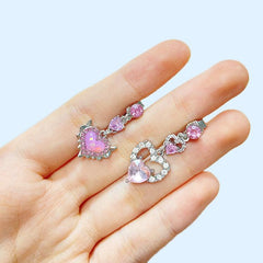 Wholesale Cute Wedding Bridal Star Heart Shape Stainless Steel Alloy Copper Plating Inlay Artificial Crystal Agate Zircon 14k Gold Plated Silver Plated Belly Ring - ChicMeto