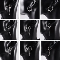 Wholesale Ear Cartilage Rings Studs Casual Geometric 304 Stainless Steel Plating for Trendy Look - ChicMeto