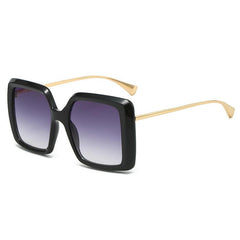 Wholesale Elegant Basic Gradient Color PC Square Full Frame Women's Sunglasses - ChicMeto