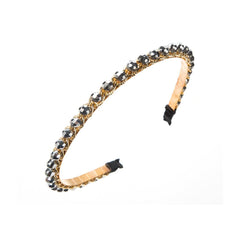 Wholesale Elegant Luxurious Solid Color Alloy Plating Inlay Crystal Hair Band - ChicMeto