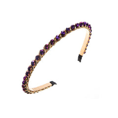 Wholesale Elegant Luxurious Solid Color Alloy Plating Inlay Crystal Hair Band - ChicMeto