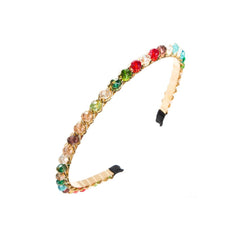 Wholesale Elegant Luxurious Solid Color Alloy Plating Inlay Crystal Hair Band - ChicMeto