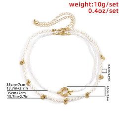 Wholesale Elegant Simple Round Plastic Copper Necklace - ChicMeto