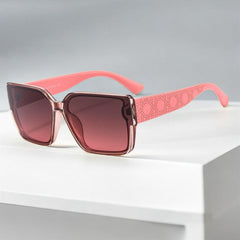 Wholesale Elegant Simple Style Color Block PC Square Full Frame Women's Sunglasses - ChicMeto