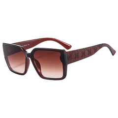 Wholesale Elegant Simple Style Color Block PC Square Full Frame Women's Sunglasses - ChicMeto