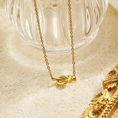 Wholesale Elegant Simple Style Geometric Stainless Steel Plating 18K Gold Plated Necklace - ChicMeto