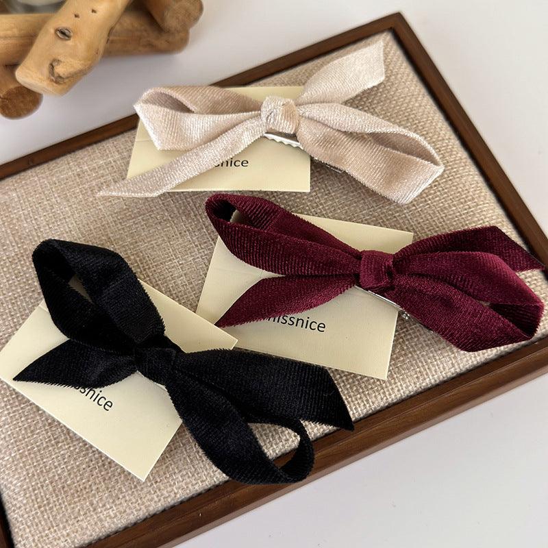 Wholesale Elegant Sweet Bow Knot Flannel Hair Clip - ChicMeto