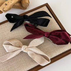 Wholesale Elegant Sweet Bow Knot Flannel Hair Clip - ChicMeto