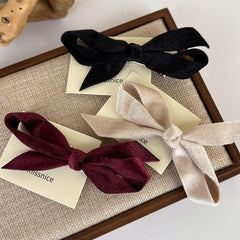 Wholesale Elegant Sweet Bow Knot Flannel Hair Clip - ChicMeto