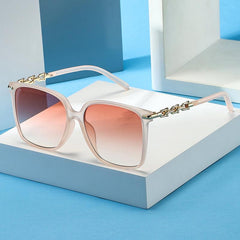 Wholesale Elegant Vacation Simple Style Solid Color AC Square Full Frame Women's Sunglasses - ChicMeto