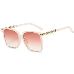 Wholesale Elegant Vacation Simple Style Solid Color AC Square Full Frame Women's Sunglasses - ChicMeto