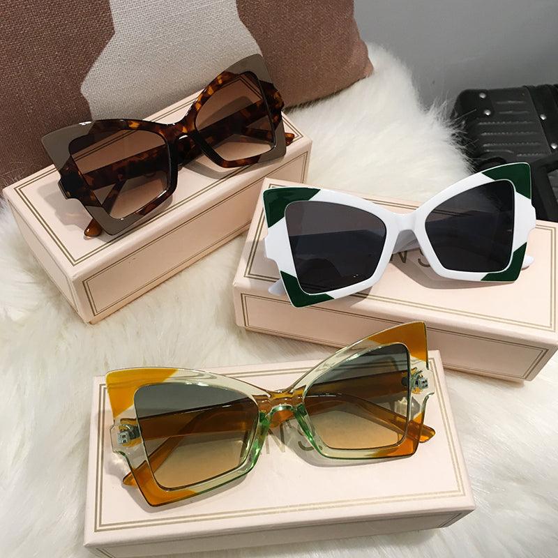 Wholesale Exaggerated Novelty Bow Knot PC Butterfly Frame Full Frame Women's Sunglasses - ChicMeto