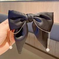 Wholesale Fashion Bow Knot Cloth Pearl Hair Clip 1 Piece - ChicMeto