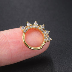 Wholesale Fashion Geometric Copper Inlay Zircon Ear Studs - ChicMeto