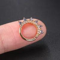 Wholesale Fashion Geometric Copper Inlay Zircon Ear Studs - ChicMeto