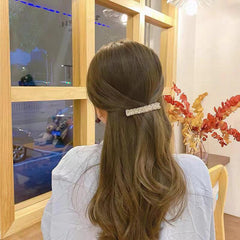 Wholesale Fashion Geometric Glass Metal Hair Clip 1 Piece - ChicMeto