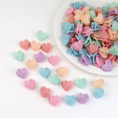 Wholesale Fashion Heart Shape Flower Plastic Hair Clip - ChicMeto