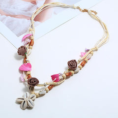 Wholesale Hawaiian Beach Conch Shell Pendant Necklace Alloy Rope Shell Plating for Women - ChicMeto