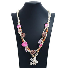 Wholesale Hawaiian Beach Conch Shell Pendant Necklace Alloy Rope Shell Plating for Women - ChicMeto