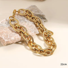 Wholesale Hip-Hop Punk Geometric Bracelets Stainless Steel 18K Gold Plated - ChicMeto