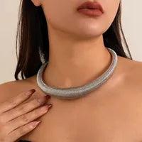 Wholesale Hip-hop Retro Solid Color Metal Women's Choker - ChicMeto