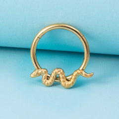 Wholesale Hip-Hop Snake Stainless Steel Nose Ring In Bulk - ChicMeto