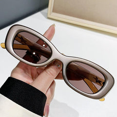 Wholesale Hip-Hop Streetwear Geometric AC Square Full Frame Women's Sunglasses - ChicMeto