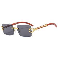 Wholesale IG Style Streetwear Animal PC Square Frameless Glasses - ChicMeto