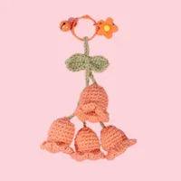 Wholesale Lady Flower Yarn Knitting Bag Pendant Keychain - ChicMeto