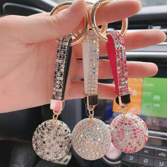 Wholesale Luxurious Simple Style Classic Ball Alloy Rhinestone Women's Bag Pendant Keychain - ChicMeto