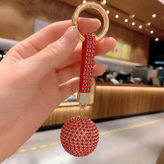 Wholesale Luxurious Simple Style Classic Ball Alloy Rhinestone Women's Bag Pendant Keychain - ChicMeto