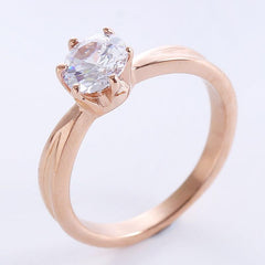 Wholesale Minimalist Stainless Steel Rings | 18K Gold & Rose Gold Plated with Zircon Inlays - ChicMeto