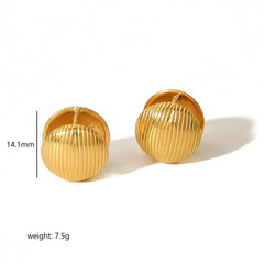 Wholesale Modern Simple Style Circle Polishing Plating 304 Stainless Steel 18K Gold Plated Earrings for Women - ChicMeto