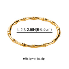 Wholesale Modern Style Color Block Enamel Bangle Stainless Steel - ChicMeto