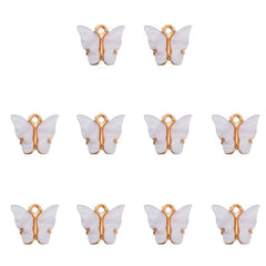 Wholesale Pack of 30 Alloy Acrylic Butterfly Pendants - ChicMeto