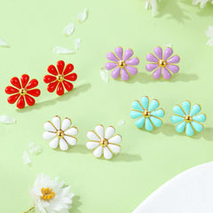 Wholesale Pastoral Daisy 304 Stainless Steel Ear Studs for Women High-Quality Floral Design - ChicMeto