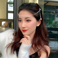 Wholesale Princess Bow Knot Imitation Pearl Chain Hair Clip 1 Piece - ChicMeto