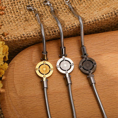 Wholesale Punk Simple Style Geometric Stainless Steel Plating Bracelets - ChicMeto