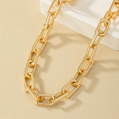 Wholesale Punk Solid Color Alloy Plating Women's Necklace - ChicMeto