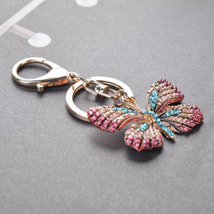 Wholesale Retro Butterfly Zinc Alloy Keychain | Rhinestone Inlay, Women's Bag Pendant - ChicMeto