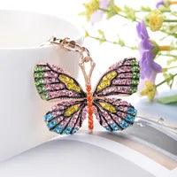 Wholesale Retro Butterfly Zinc Alloy Keychain | Rhinestone Inlay, Women's Bag Pendant - ChicMeto