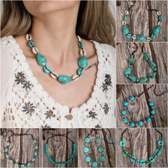 Wholesale Retro Ethnic Style Geometric Acrylic Necklace - ChicMeto