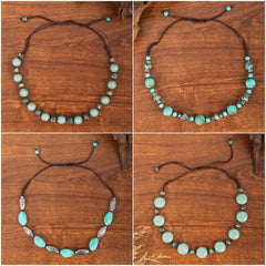 Wholesale Retro Ethnic Style Geometric Acrylic Necklace - ChicMeto