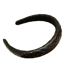 Wholesale Retro Simple Style Solid Color PU Leather Hair Band - ChicMeto