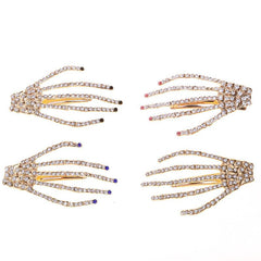 Wholesale Retro Skull Alloy Artificial Rhinestones Hair Clip - ChicMeto