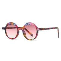 Wholesale Retro Solid Color PC Round Frame Full Frame Glasses - ChicMeto