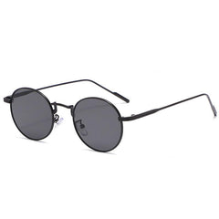 Wholesale Retro Solid Color PC Round Frame Full Frame Women's Sunglasses - ChicMeto