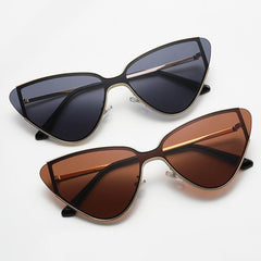 Wholesale Retro Sweet Triangle AC Cat Eye Full Frame Women's Sunglasses - ChicMeto