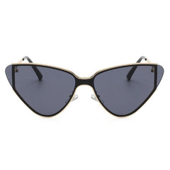 Wholesale Retro Sweet Triangle AC Cat Eye Full Frame Women's Sunglasses - ChicMeto